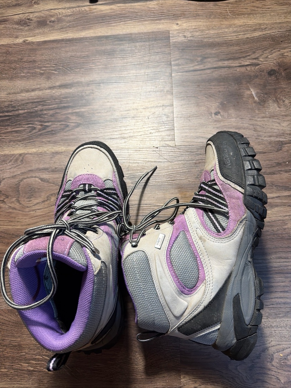 Kenetrek Bridger Ridge High Boots Womens 9 M Gray Purple Waterproof Hiking Shoes